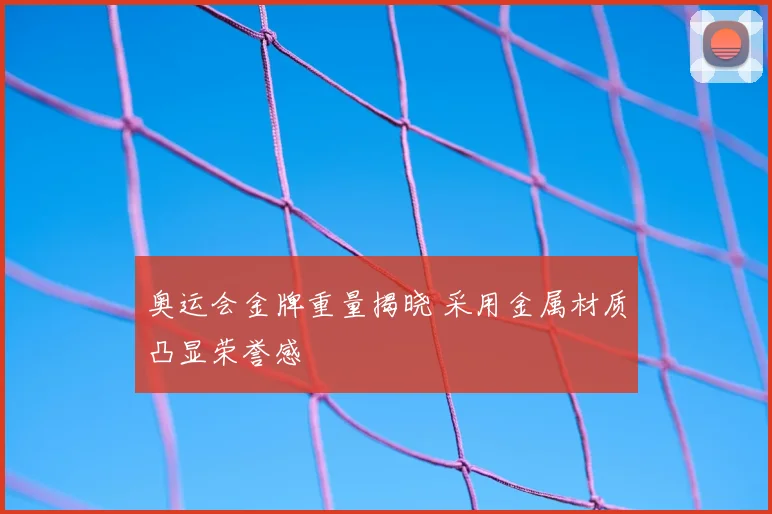 奥运会金牌重量揭晓 采用金属材质凸显荣誉感